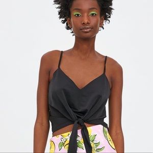 Zara knot crop top